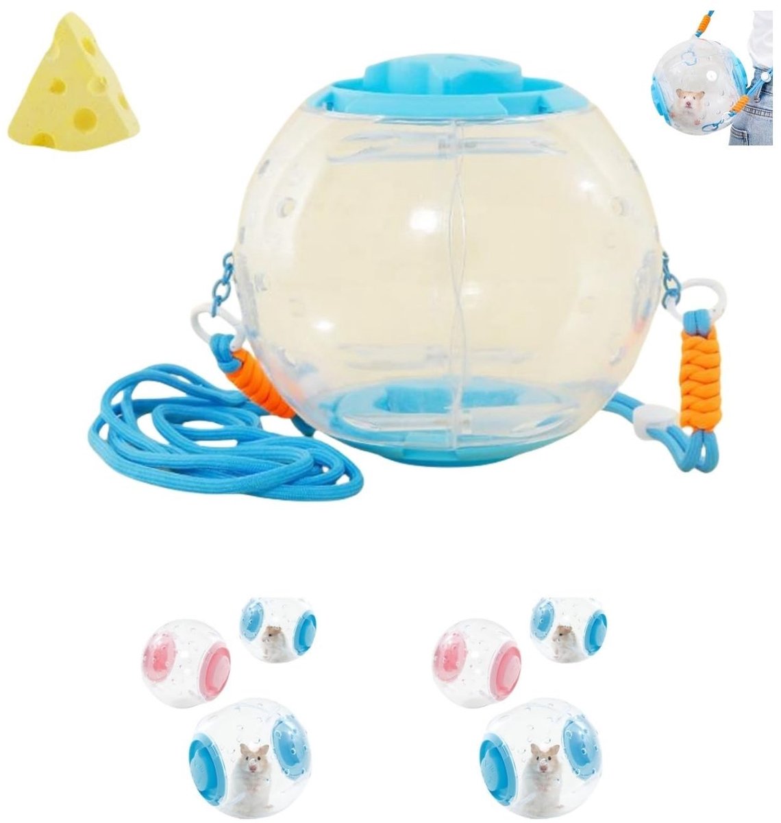 Trainingsballen voor huisdieren – Voor cavia’s en kleine dieren – Blauw