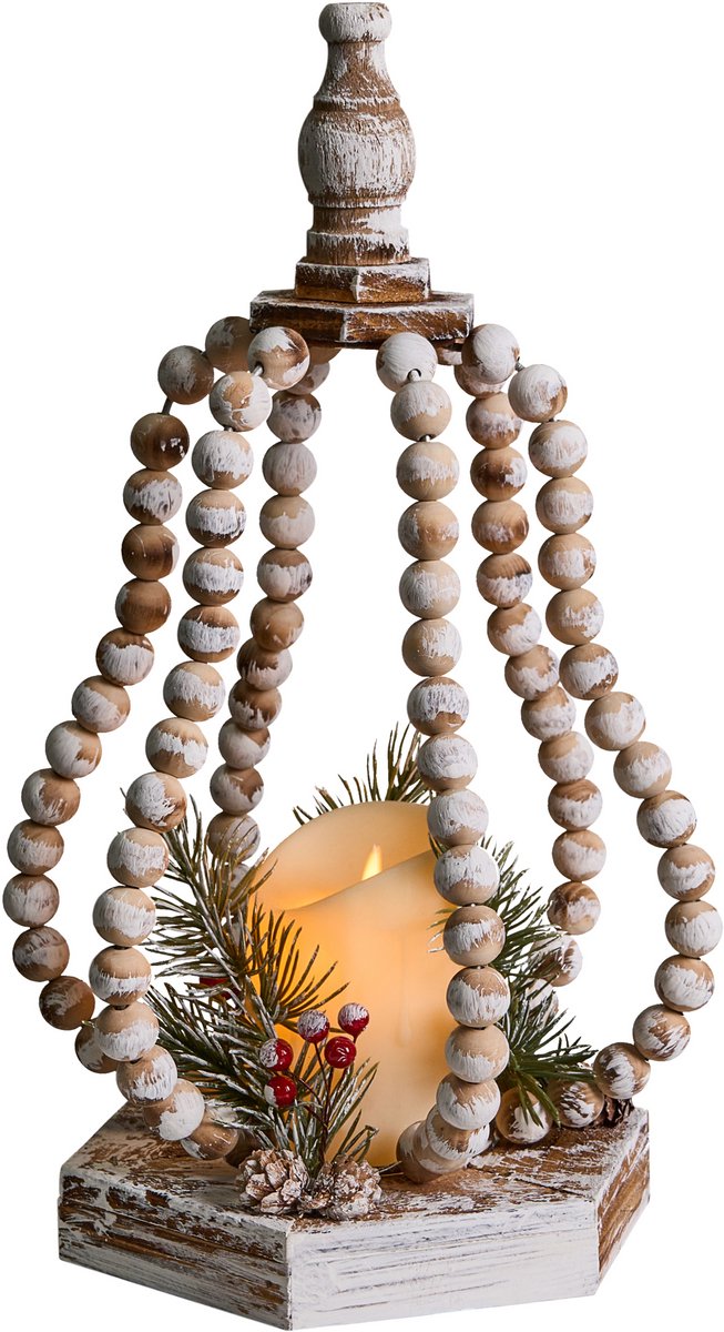 PETRUMA - LED-kerstdecoratie - Lichtbruin - Dennenhout