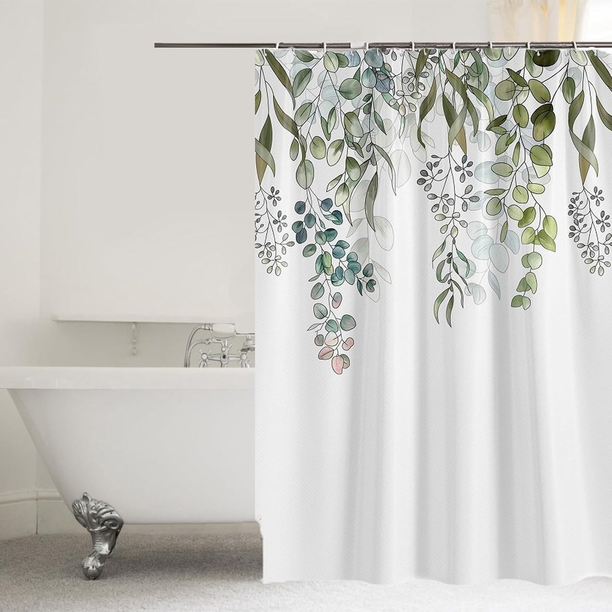 Waterdicht douchegordijn, vuilafstotend en wasbaar, inclusief 8 haken, 120 x 180 cm, ideaal voor badkamers en toiletten