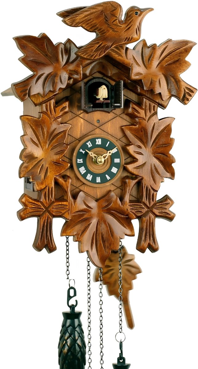 KIRA® Koekoeksklok Modern - Koekkoeksklok - Koekoeksklokken- Cuckoo Klok – Wandklok - Bruin - 12cm x 16cm x 31cm