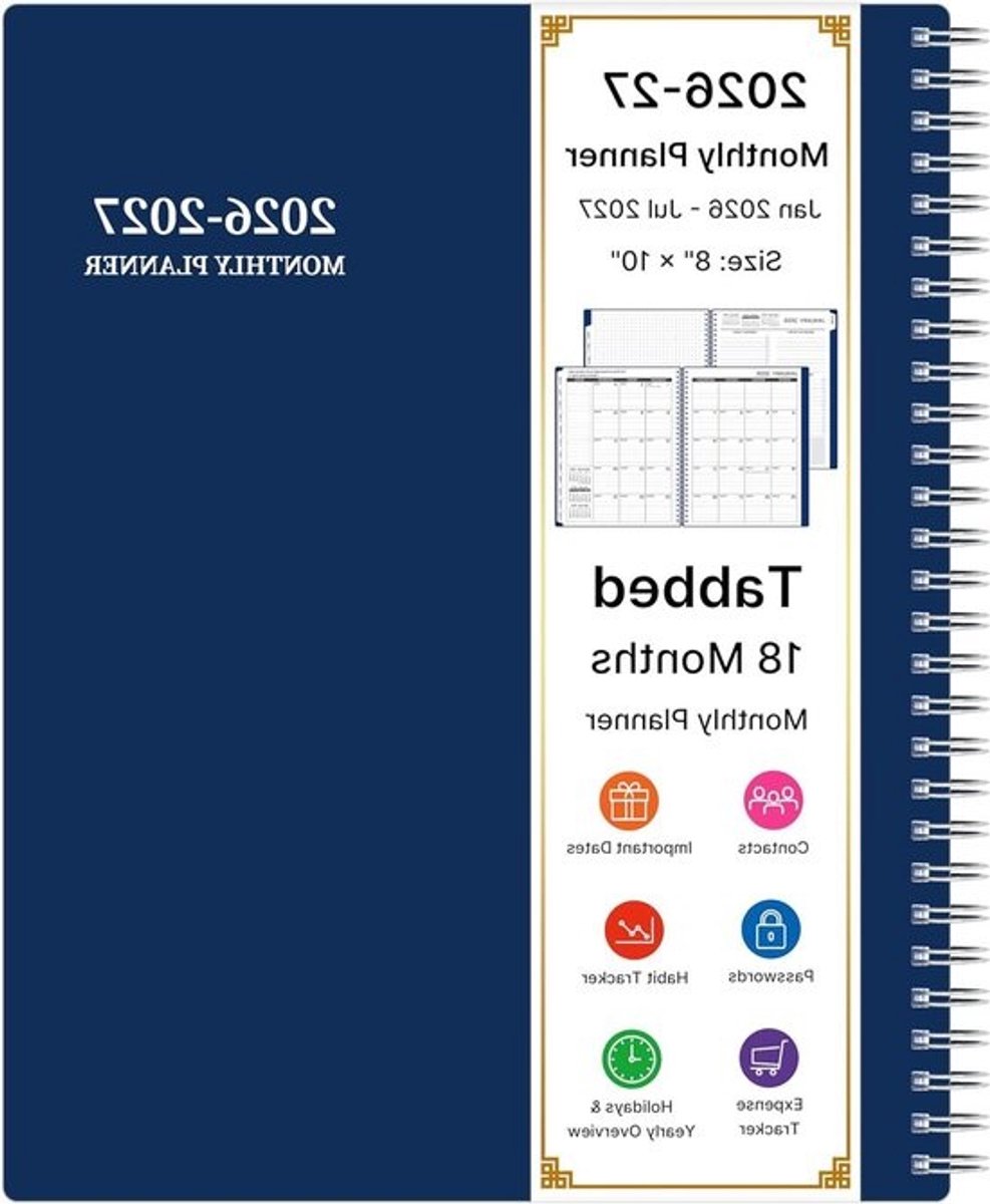 Maandelijkse Planner - Agenda Planning - Afspraken Bijhouden - 18 Maanden - 2499 x 205 cm - Blauw