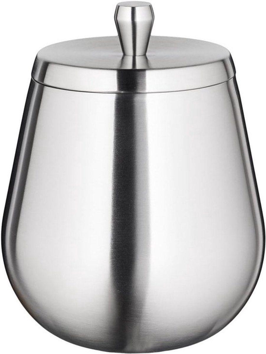 Ijsemmer - IJsemmer met deksel - Drankjes Koel Houden - Dubbelwandige Constructie - 1.6 Liter - Zilver