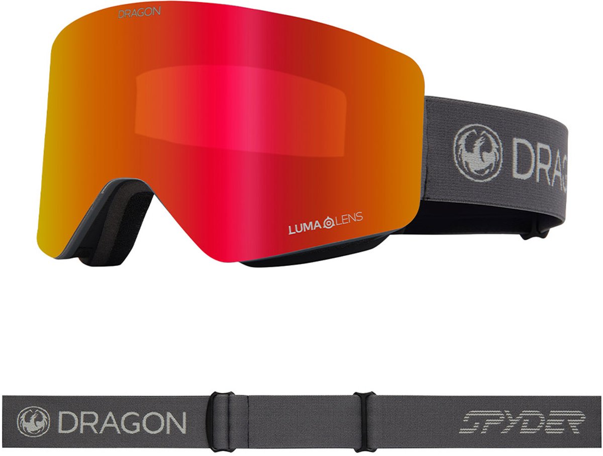 Dragon Alliance R1 OTG Skibril - SPYDER Polar Grey/Red Ionized & Light Rose