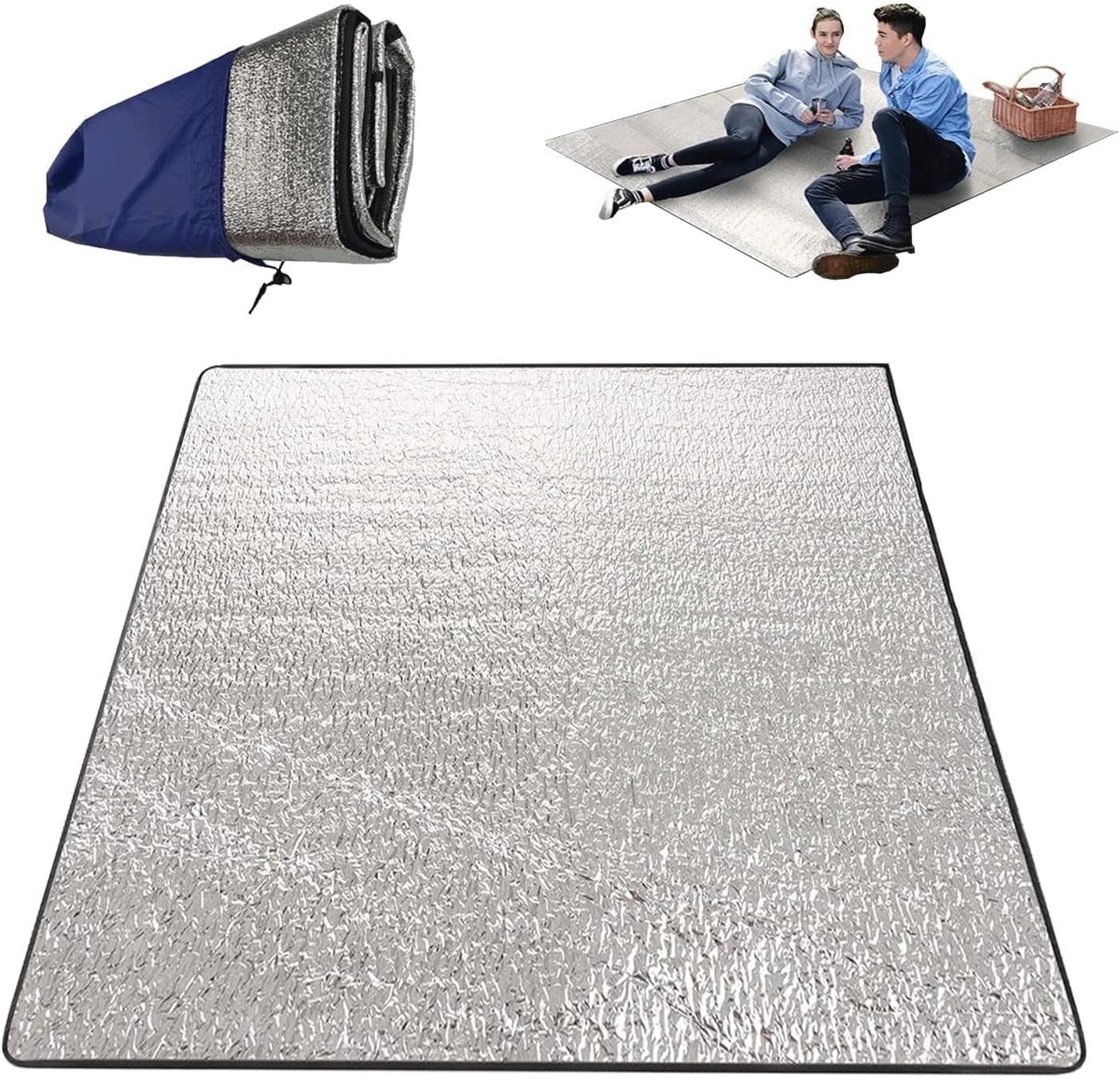 Dikke Isolatiematte voor Kamperen, Vouwbare Campingmat 200x200 cm, Lichtgewicht en Comfortabel