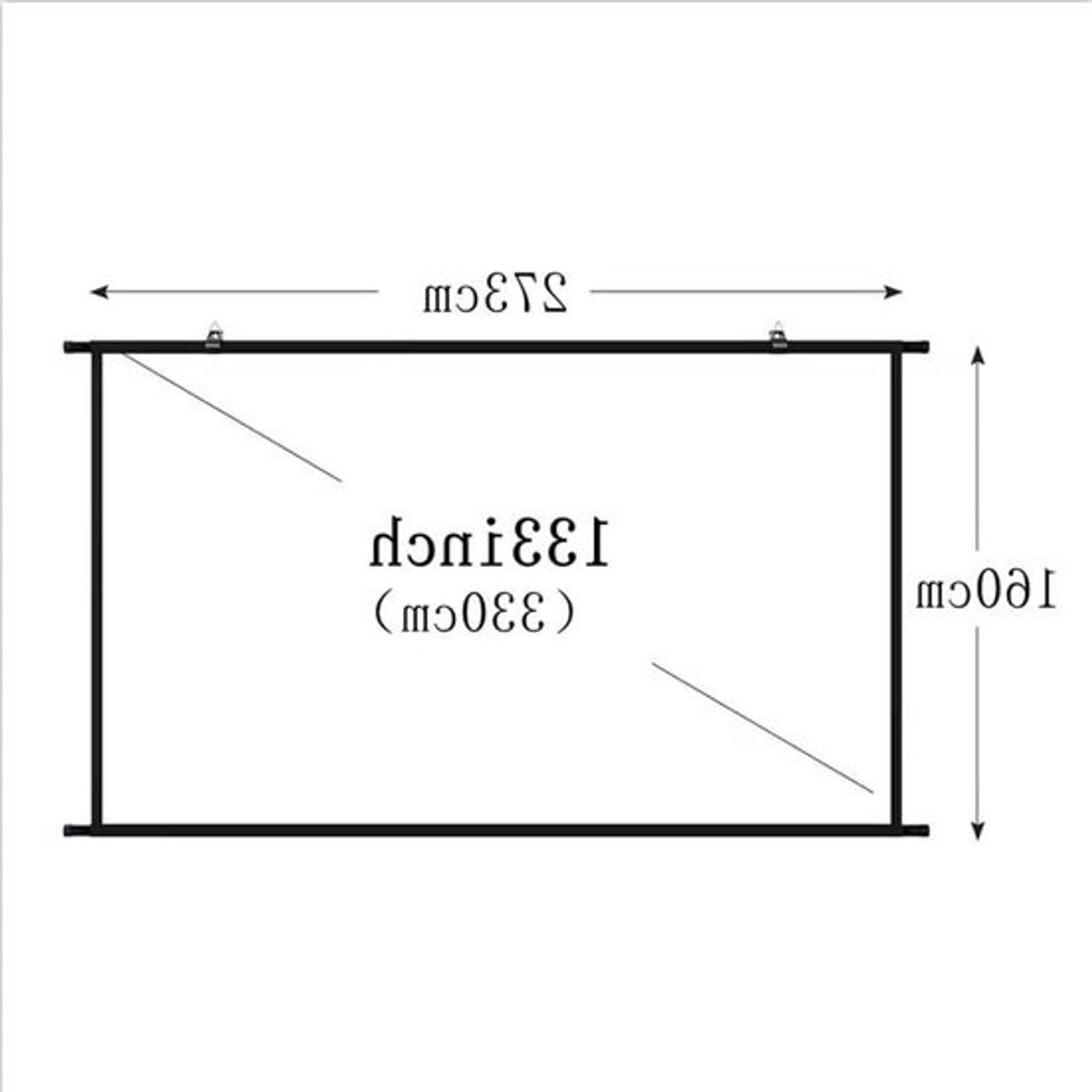 Projectiescherm - Beamerdoek Opvouwbaar - Thuisbioscoop Creëren - Draagbaar en Opvouwbaar - 133 inch 16:9 - Wit