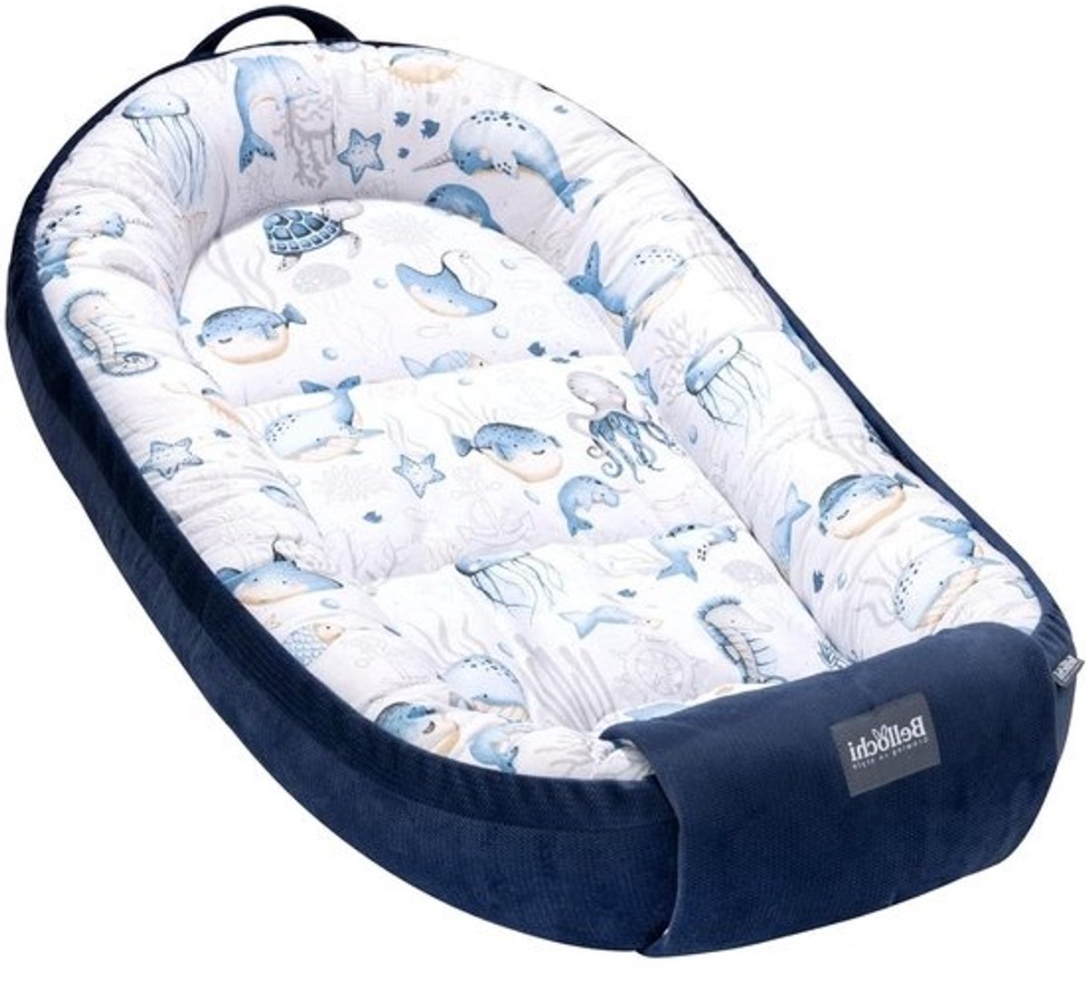 Babynestje - Ligbed baby Baby cocon - Veilige Rustplek - Met afneembare randen - 90x60 cm - Verne