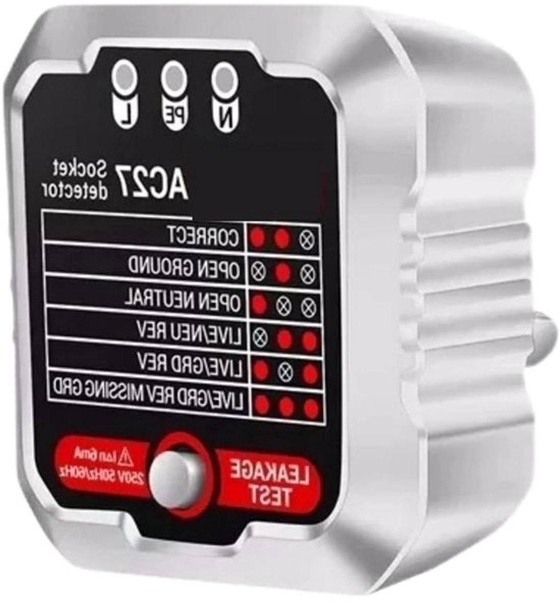 Stopcontact Tester - Spanning Detector - Elektrische Inspectie - Polariteit Check - Compact Ontwerp - Wit