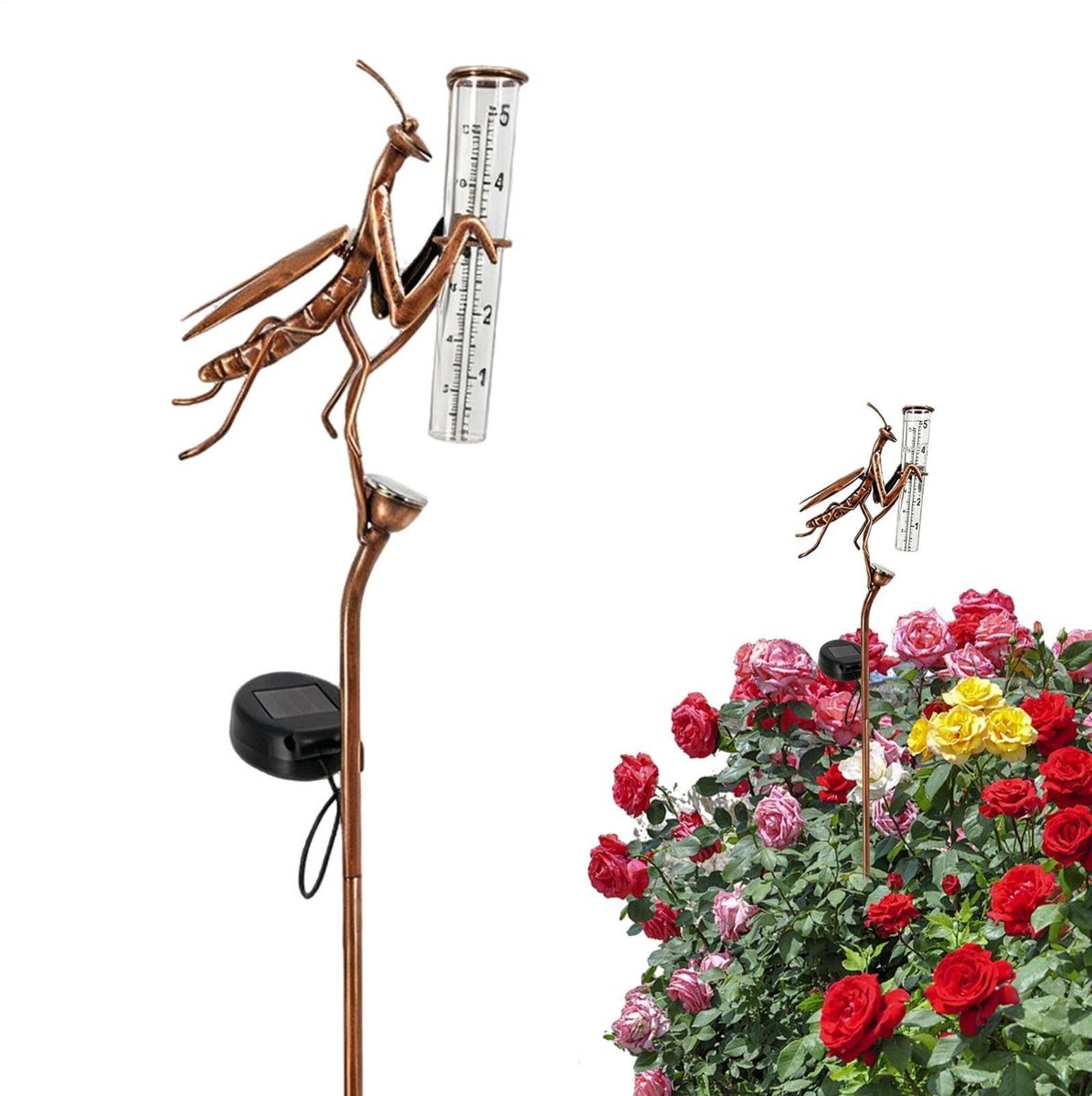 Tuin Regenmeter - Nauwkeurige Solarverlichting Gazondecoratie