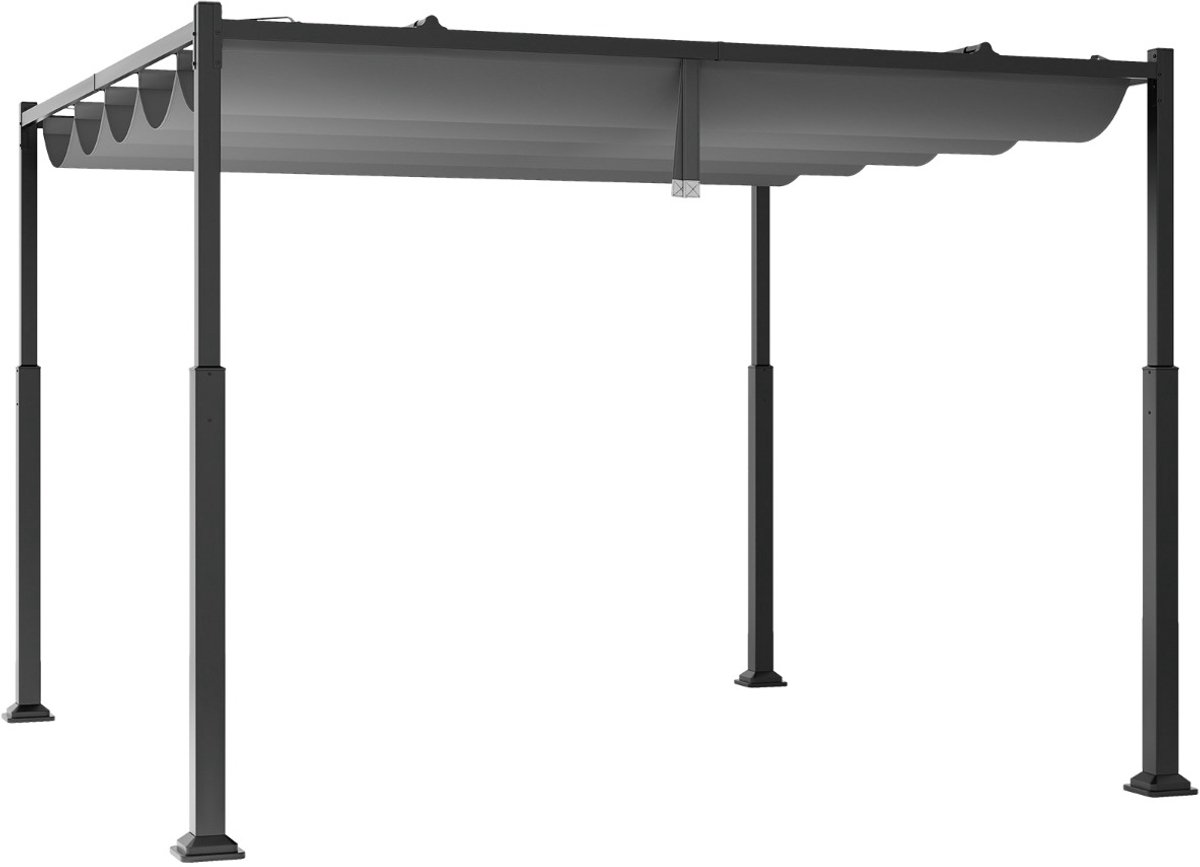 SureDeal® - Partytent - Buitenpergola - Uitschuifbare Luifel Zware - 310x310x225 cm - Grijs