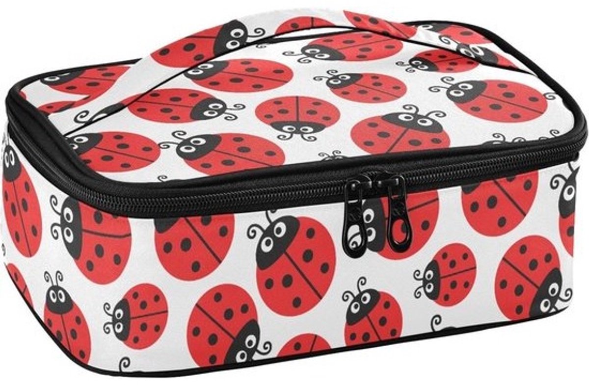 Lunchtas Lieveheersbeestje - Mini Koeltas - Lunch Meenemen - Leuk Ontwerp - 132 Liter - Rood