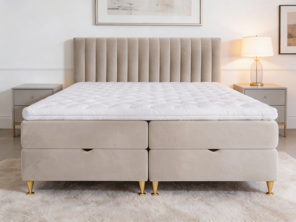 Lunavelle Boxspring – Koningstijl – Luxe Boxspring – Modern Design Bed – Comfortabel Hotelbed