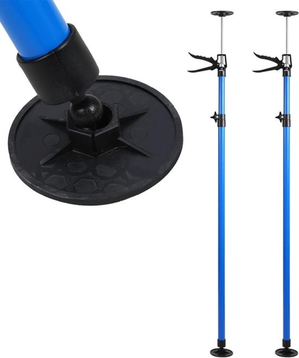 Telescopische Steunen - Montagesteunen Plafond - Klusprojecten Ondersteunen - 360 Graden Draaibaar - 115-290 cm - Grijs