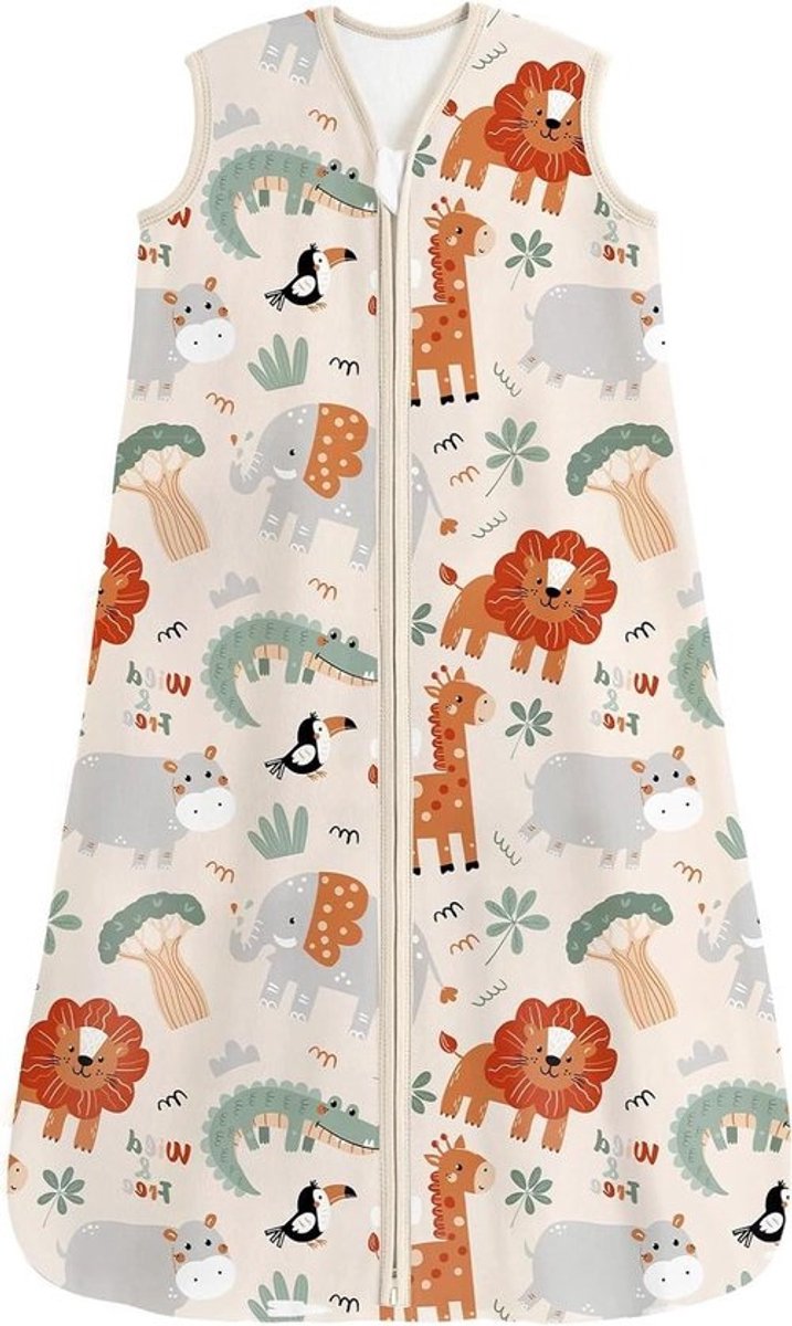 Babyslaapzak - Zomerslaapzak baby - Veilig slapen - Ademend katoen - 70 cm - Leeuw
