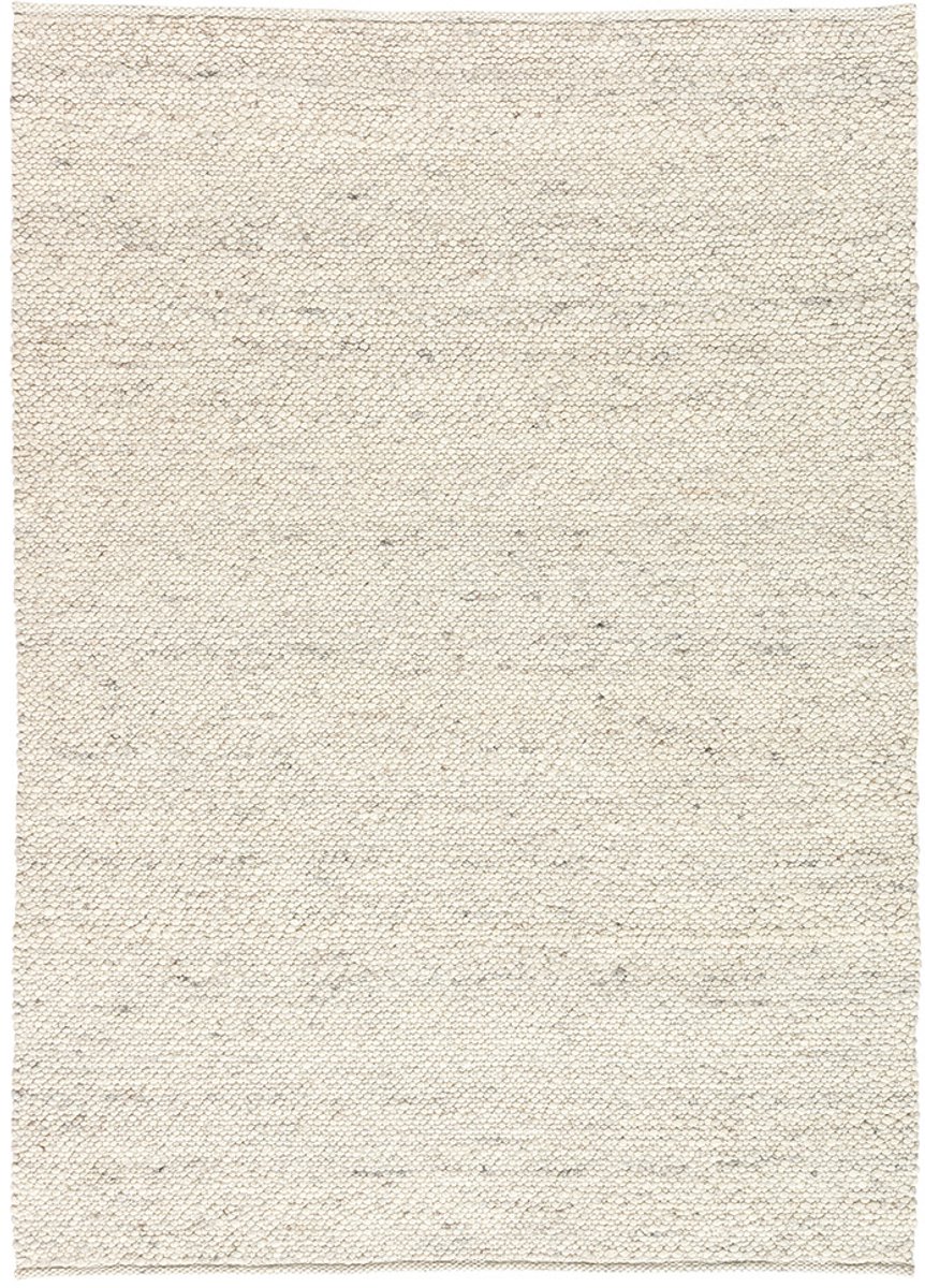 Lino Noble Ivory Vloerkleed 170x240cm - Handgeweven Tapijt van 100% Gevilte Wol - 18mm dik - 3,7kg/m² - Hoogwaardig Tapijt Woonkamer, Slaapkamer, Eetkamer of Hal
