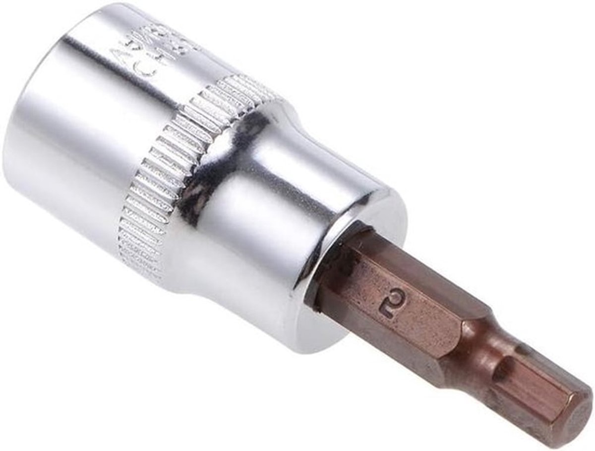 Hex bit-socket 3/8" aandrijving H5 (5 mm) - Premium S2-staal, 48 mm lengte voor momentsleutel, ratelsleutel en impactboormachines