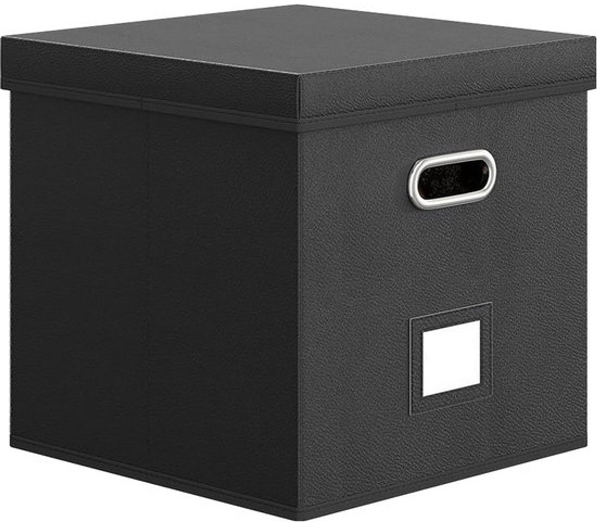 Platen Opbergdoos - Vinyl Koffer - Verzameling Opslag - Versterkte Bescherming - 35 x 35 x 5 cm - Zwart