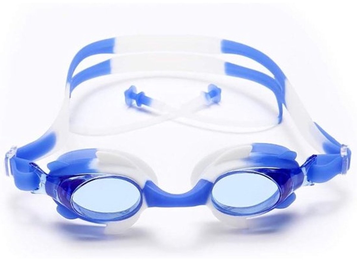 Duikmasker Set - Snorkeluitrusting - Onderwater Verkenning - Anti-condens UV - Volwassenen Kinderen - Blauw Wit