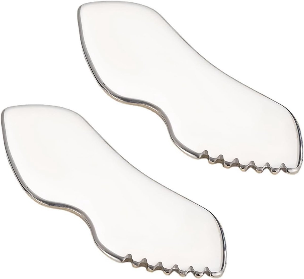 2 Stuks RVS Gua Sha Massage Board voor Gezicht, Ogen, Nek en Lichaam - Sculpting Tool tegen Puffiness en Spanning