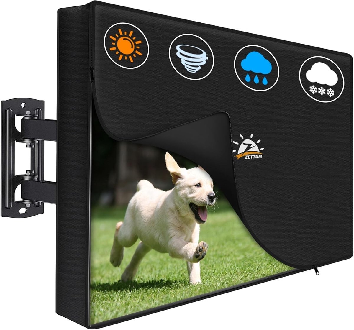 Opvouwbare TV Bescherming voor 40 tot 43 Inch Televisies - Waterdichte en Sterke Beschermhoes van 600D Oxford Stof met PU Coating, Rits en Vouwfunctie voor Optimale Bescherming