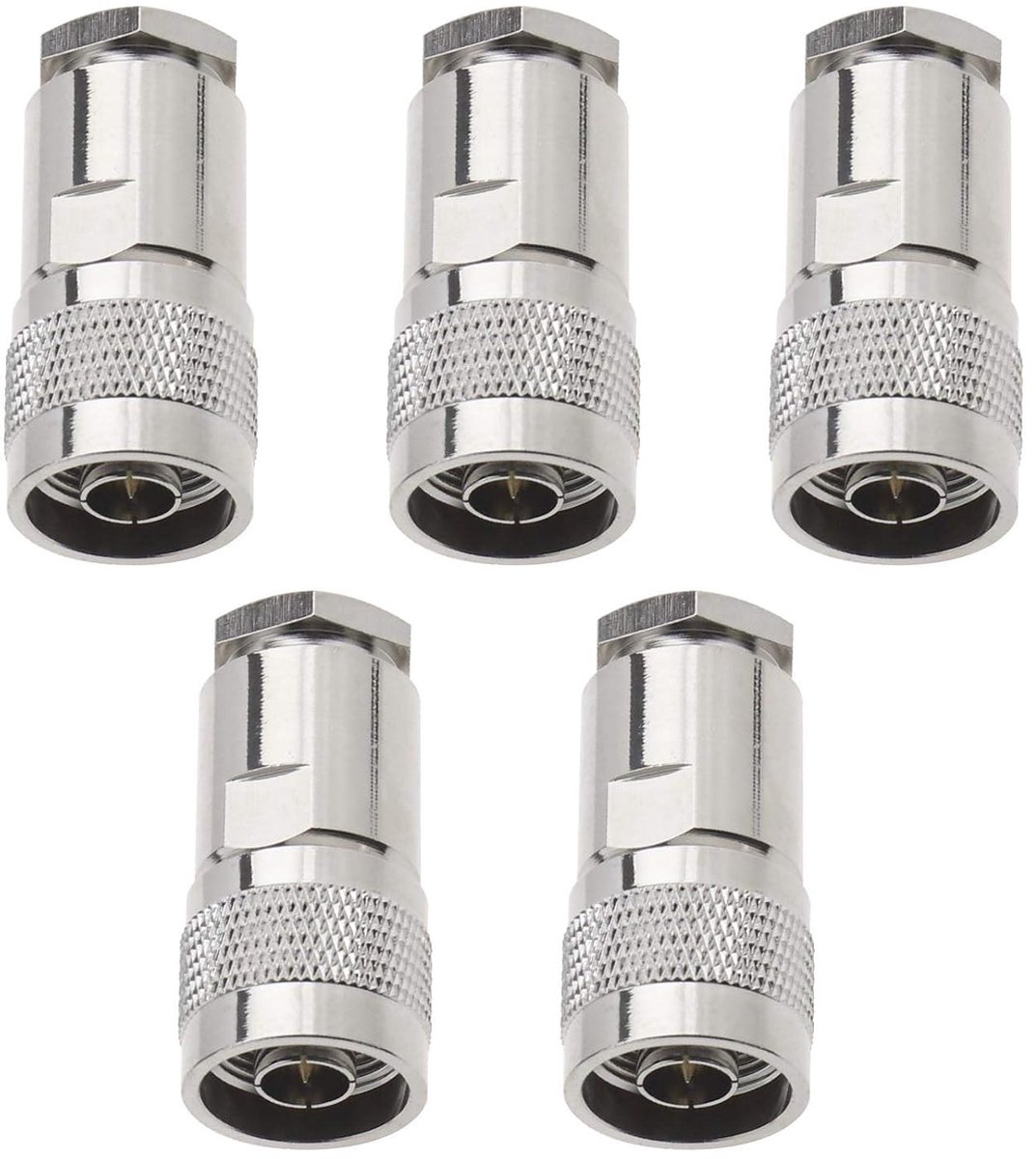 Set van 5 Coaxiale N-Adapters voor 7D-FB, Ecoflex 10, RG213, RG214 en LMR400 Kabels