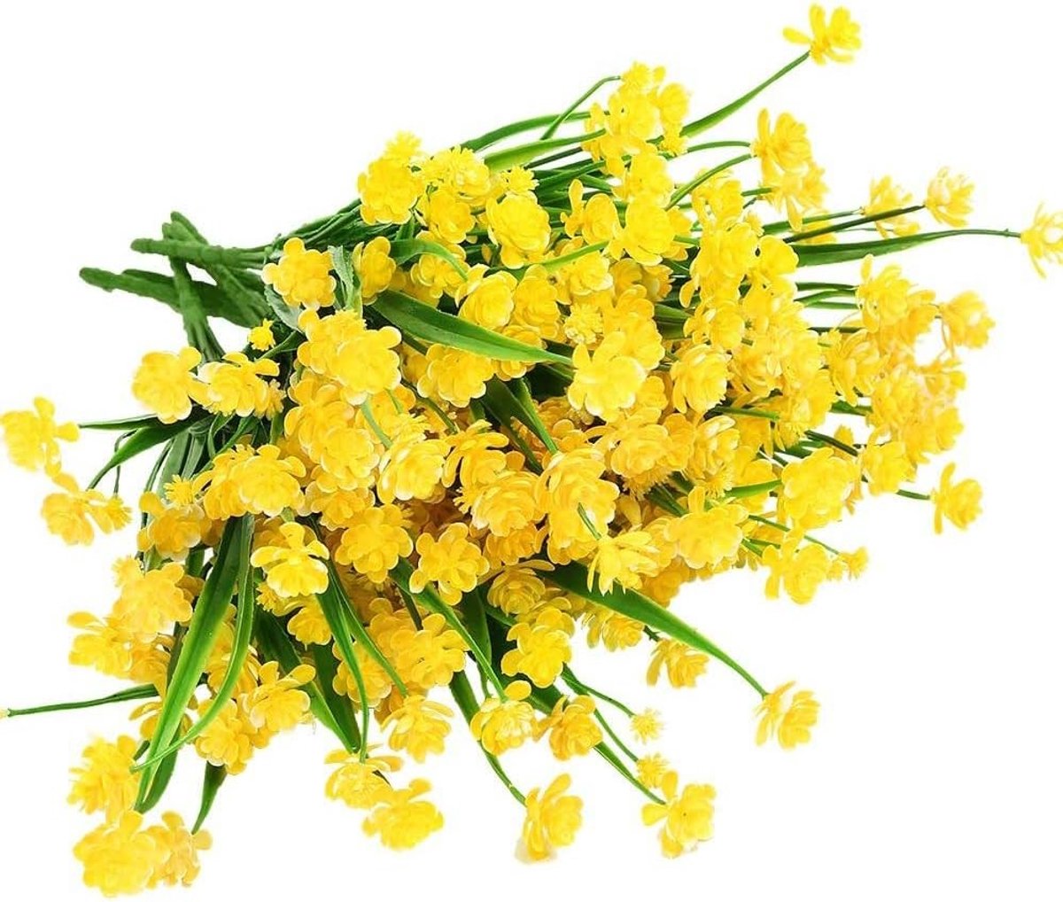 Natuurlijke uitstraling met 5 stuks kunstgras gypsophila boeket voor binnen en buiten, ideaal voor bruiloften en decoratie van hangplanten in de tuin