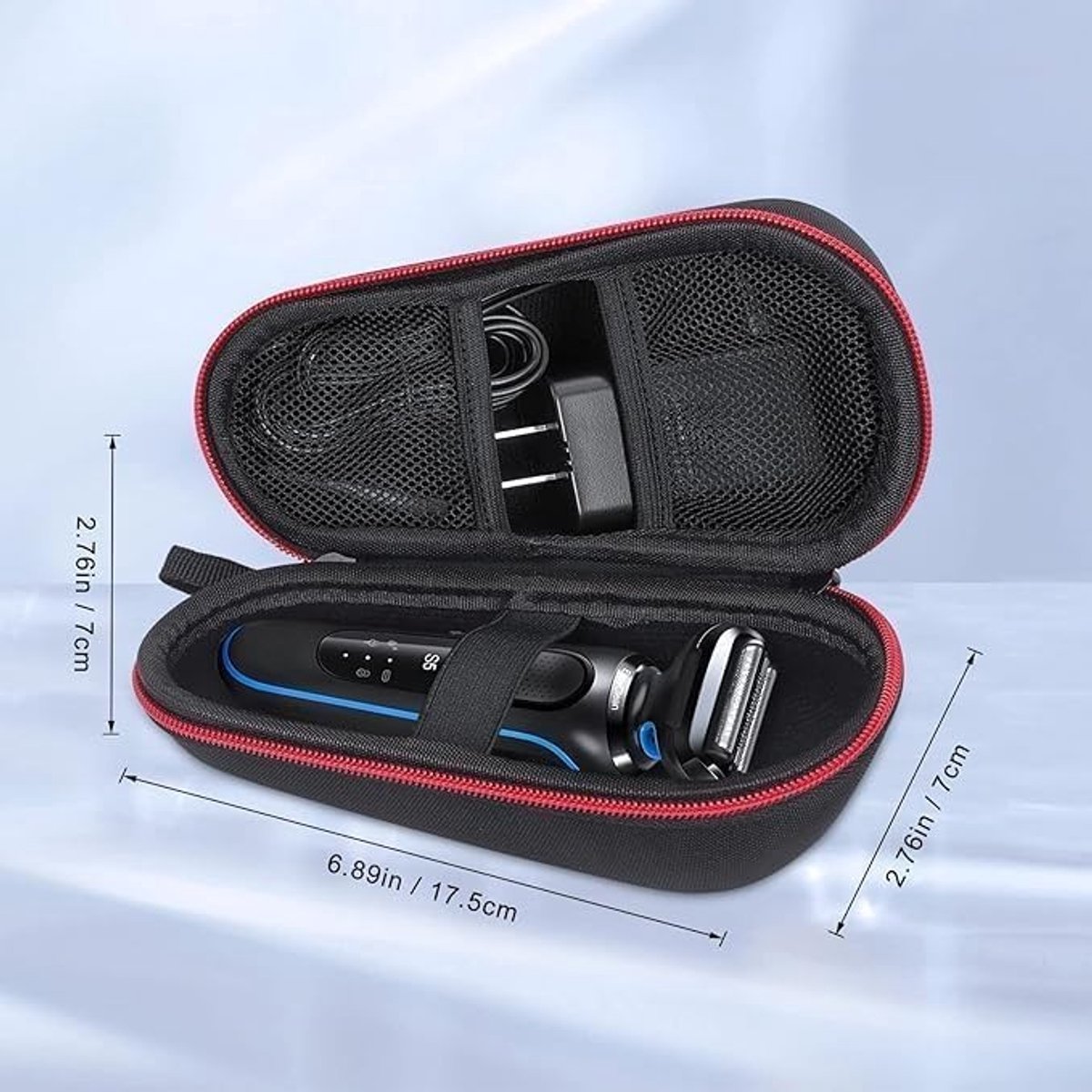 Duurzame hard case voor elektrische scheerapparaten, geschikt voor Series 3, 5, 7 en 9 - Rood, Bescherming, Reizen, Accessoires