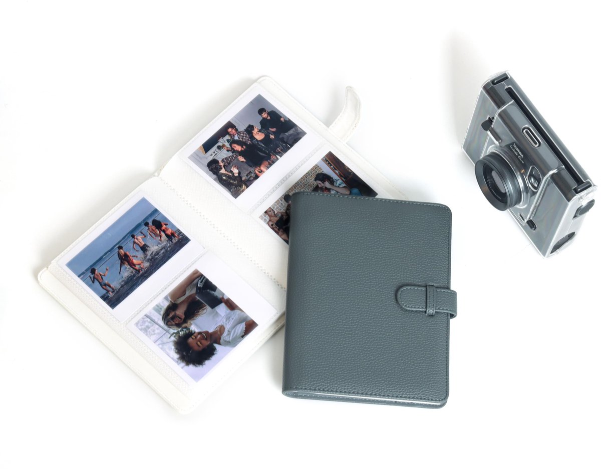 MUZIRI KINOKOO Fotoalbum met 80 vakken voor Instax Wide EVO/Link WIDE/Wide 400 camerafilm, lychee-textuur PU-leren - ShopVlot