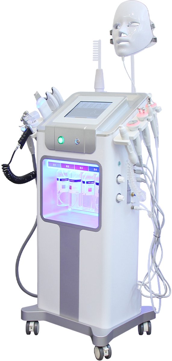 Hydro Dermabrasie Gezichtsverzorging - 12 IN 1 Wit - Kunststof - EU Stroom - Huidverjongingsapparaat - Gezichtsmachine