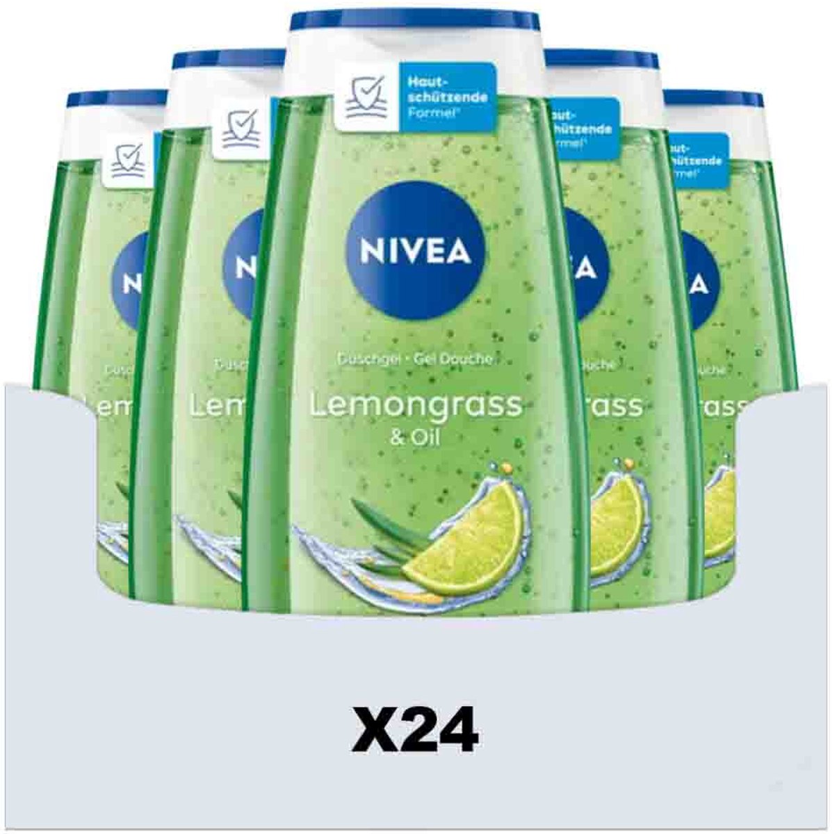 NIVEA Douchegel Lemongrass & Oil - 24 x 250 ml - Voordeelverpakking