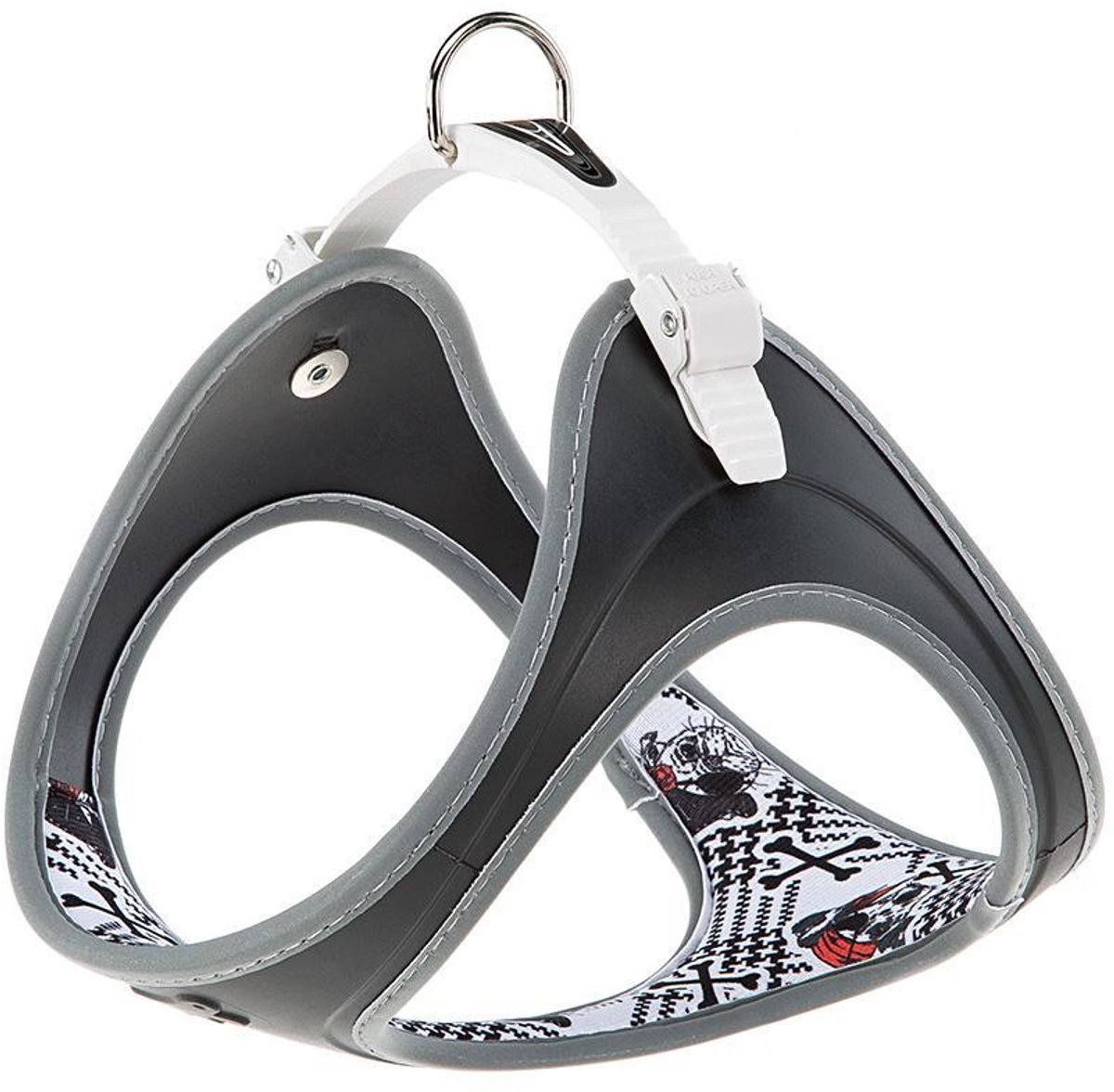 Ferplast Ergoflex P Fashion Hondentuig M Pirates – Ergonomisch Harnas – Reflecterend – Verstelbaar – Voor Honden tot 25 kg
