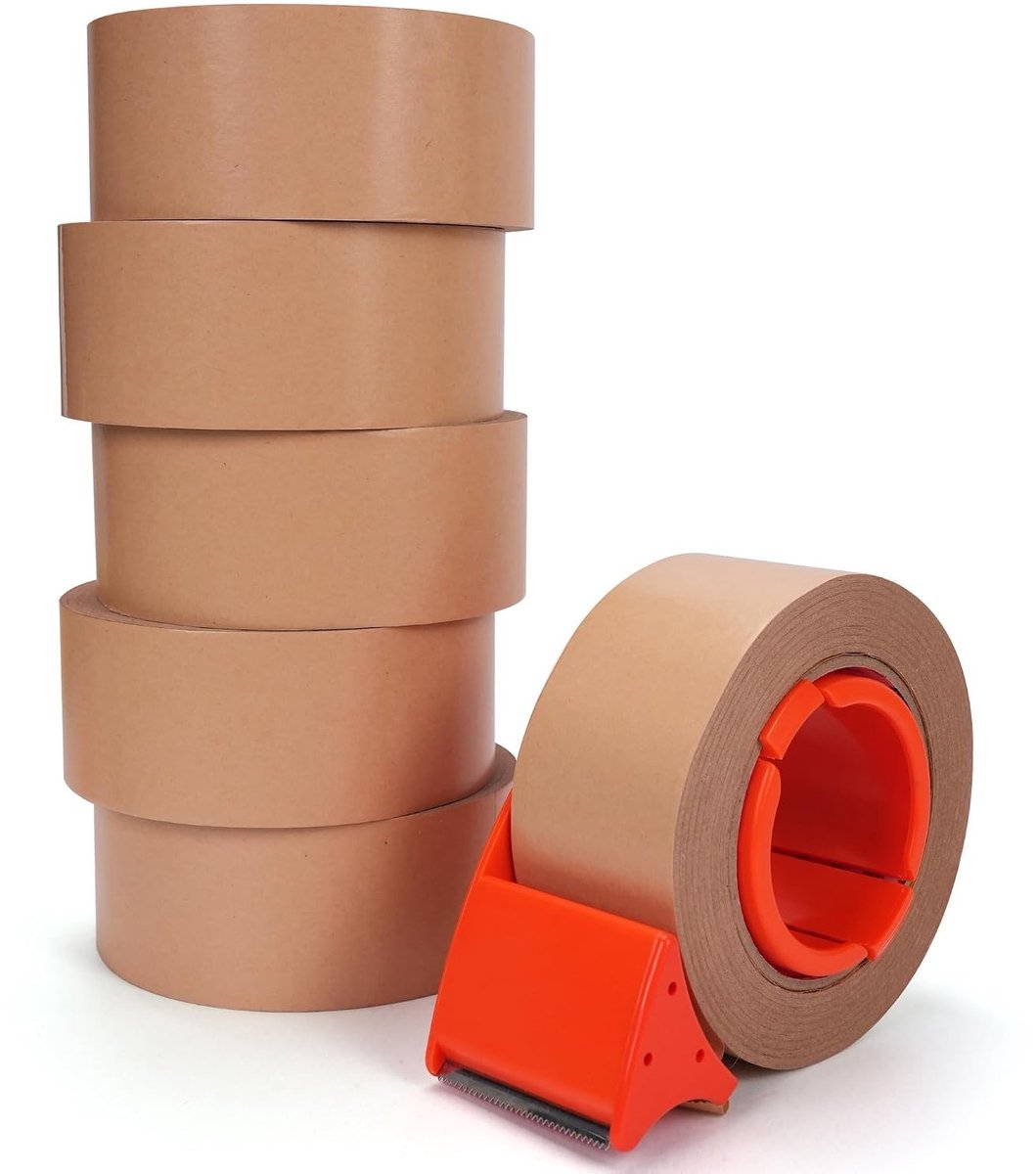 Plakbandapparaat - Bruin - 5 cm x 50 m - Waterdicht - Voor Verhuizing en Verpakking