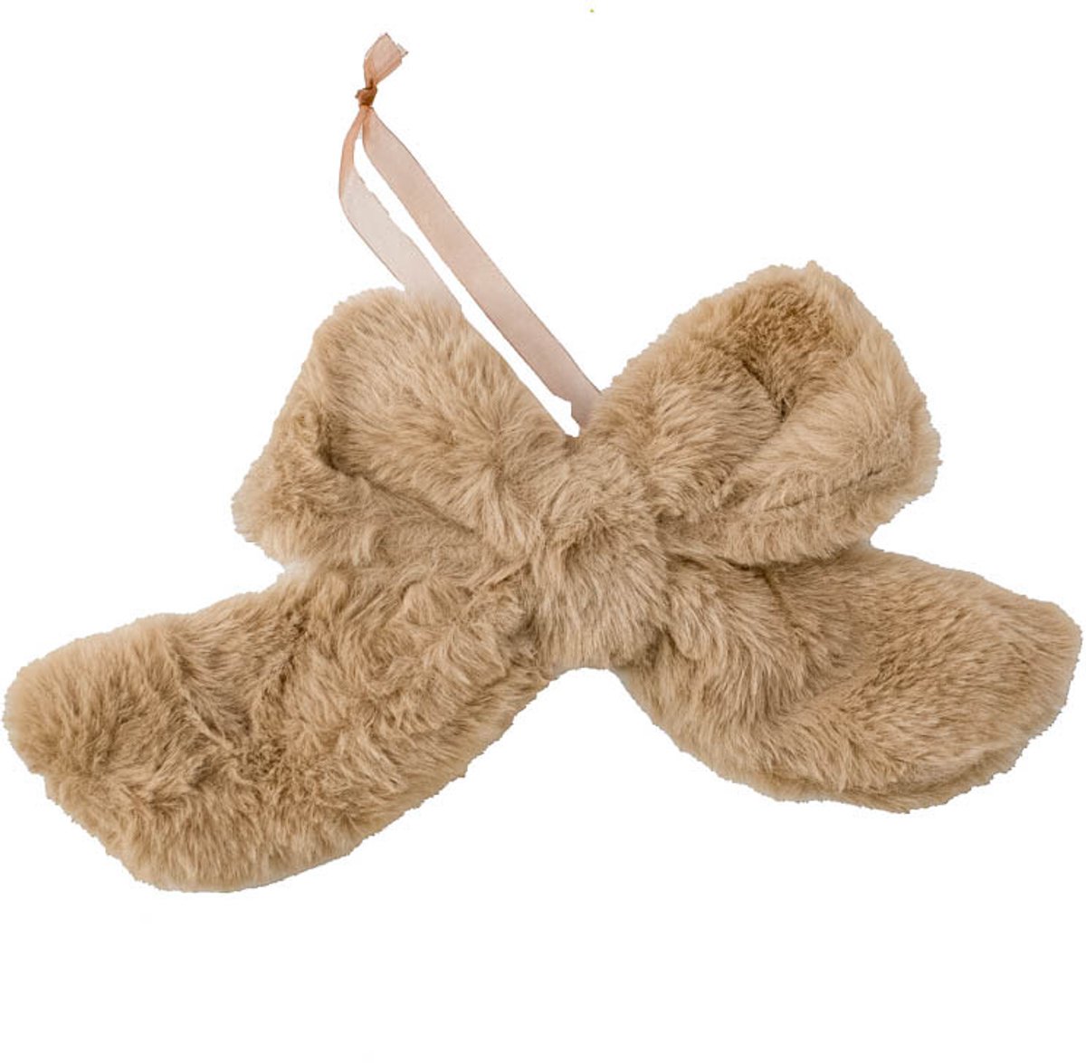 Decoratie strik hanger taupe