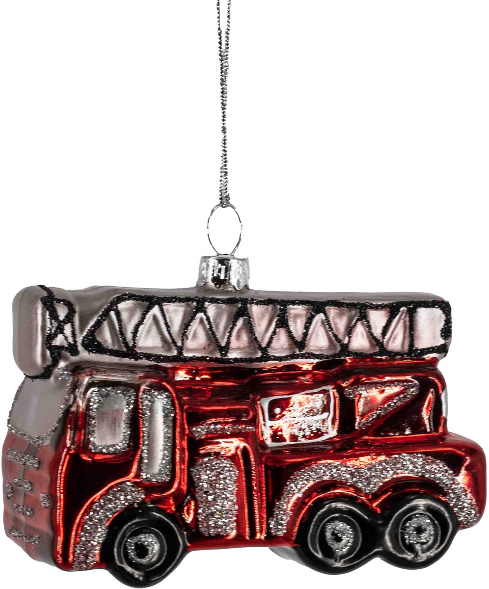 homebound by ky Kerstbal brandweerauto Rood