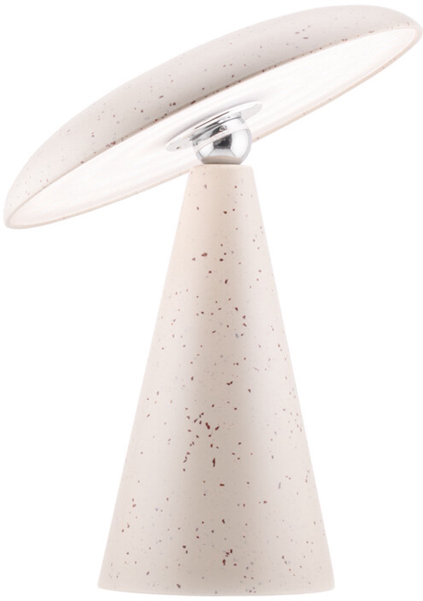 Bureaulamp Mush LED op accu mat white dots