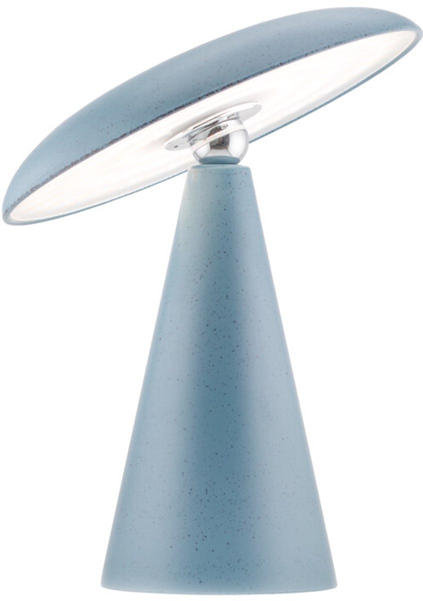 Bureaulamp Mush LED op accu mat blue dots