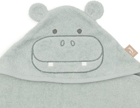 Jollein Badcape Badstof 70x130cm Hippo Happy van Jollein — afbeelding 3