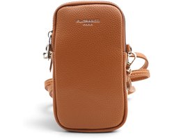 Flora & Co - Paris - Handig Crossbody hand/telefoontasje voor mobiel - gsm - camel - 2 vakken