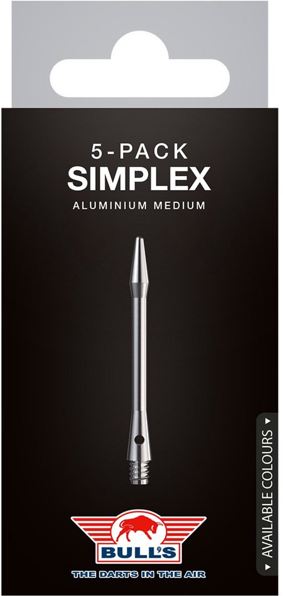 Bulls Aluminium 5sets DartShafts - Zilver - Medium - (5 Sets) van Bull's — afbeelding 3