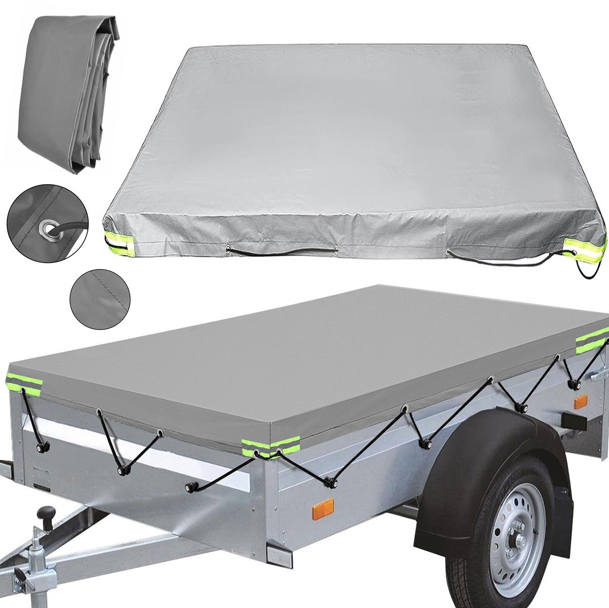 Trailerhoes, 420d Oxford Aanhangerhoes, Stof-, Wind- En Zonwerend Voor Aanhangers 207 X 114 X 10cm.