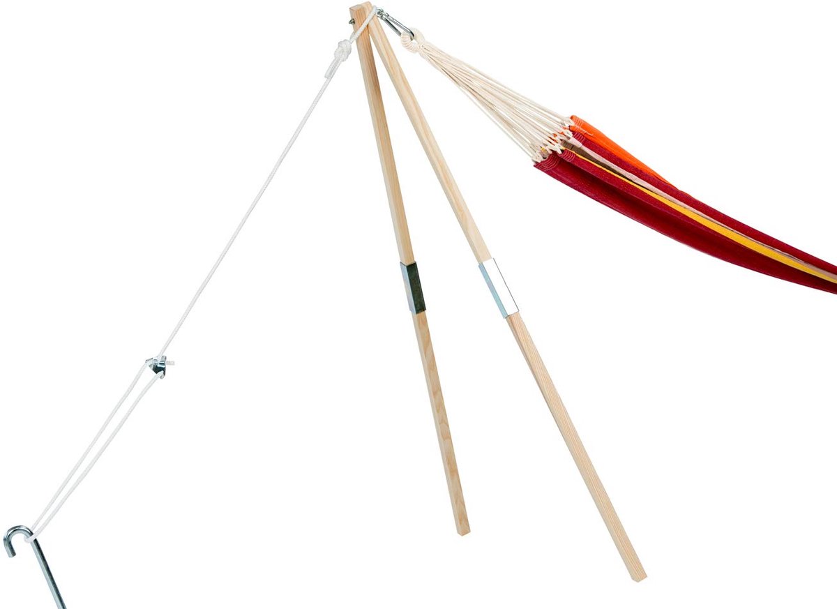 Famanu – Flexibele hangmatstandaard van essenhout, 100 kg belastbaarheid, ideaal voor een boom of ophangpunt