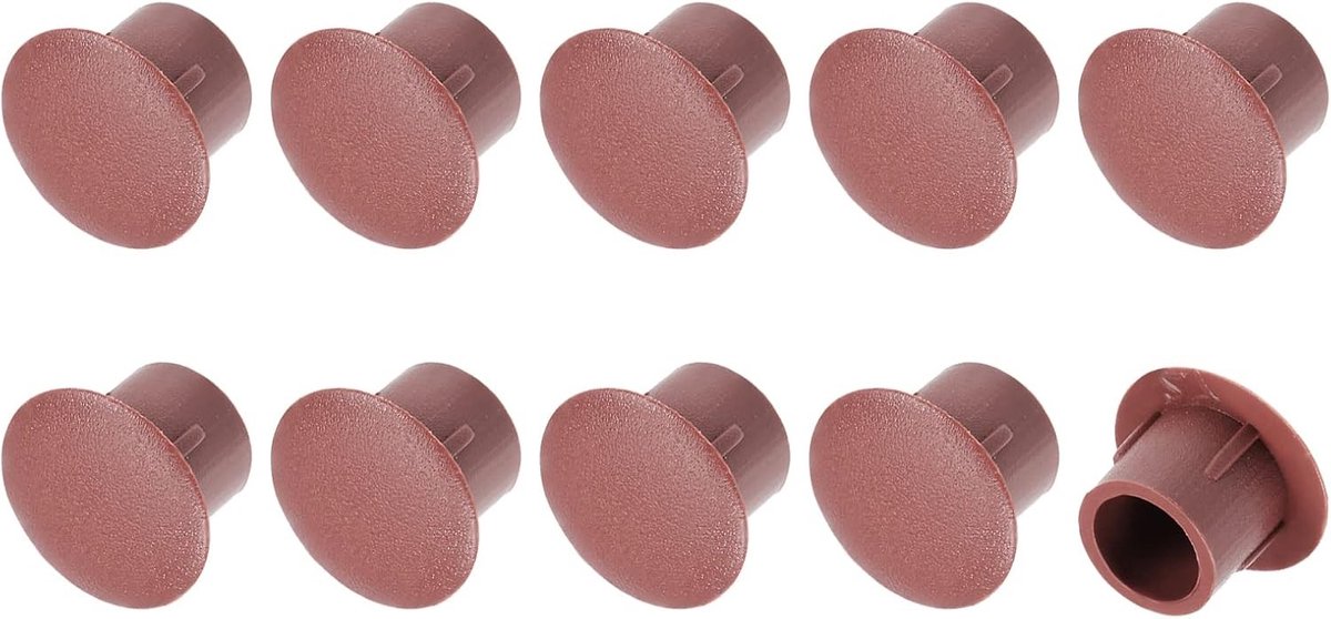 Screw Hole Plug 8mm Diameter - 20 Stuks Plastic Deksel voor Plankknoppen - Bruin voor Keukenmeubels en Meubels