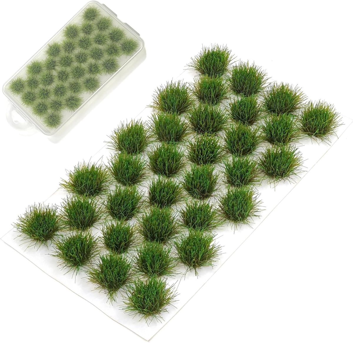 Miniatuur Dunes Terrain en Static Model Bomen voor Train DIY Landschap en Spoorweg Decoratie met Zomer Grassen - 32 Stuks