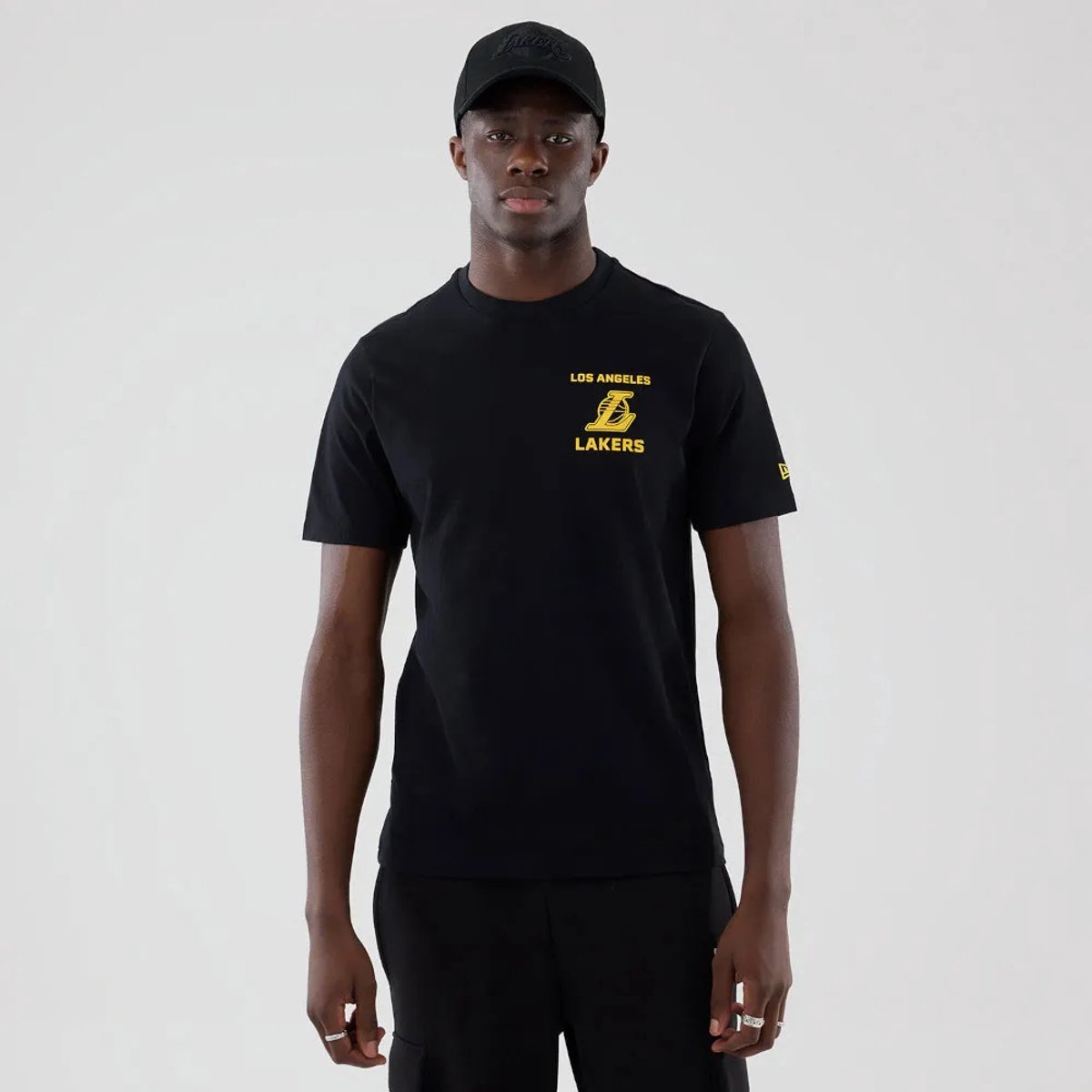 T-shirt New Era Los Angeles Lakers NBA Court Graphic Zwart