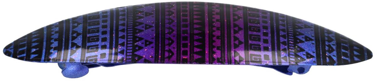 Haarspeld Patentspeld 9cm - Ibiza Patroon – Glitter - Paars Blauw