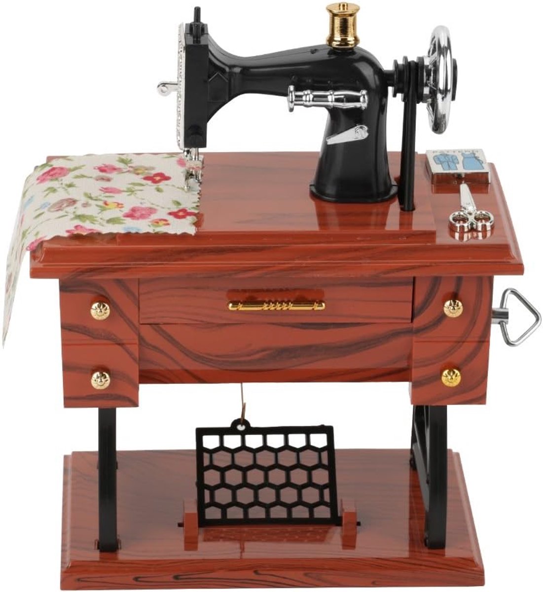 Muziekdoos, mini vintage creatieve retro naaien uurwerk muziekdoos tafeldecoratie prachtige muziekdoos verjaardag - ShopVlot