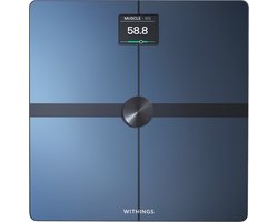 Withings Body Smart - Slimme Weegschaal - Lichaamssamenstelling, Vetpercentage, Spiermassa, Visceraal Vet, Hartslagmeting, BMR & Metabole Leeftijd, Tot 8 Gebruikers
