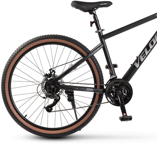 Mountainbike 27,5 Inch - Hardtail Mountainbike 21 Versnellingen - MTB Volwassenen - 27,5 Inch - Verende Voorvork - Onverharde Wegen Zwart Grijs — afbeelding 5