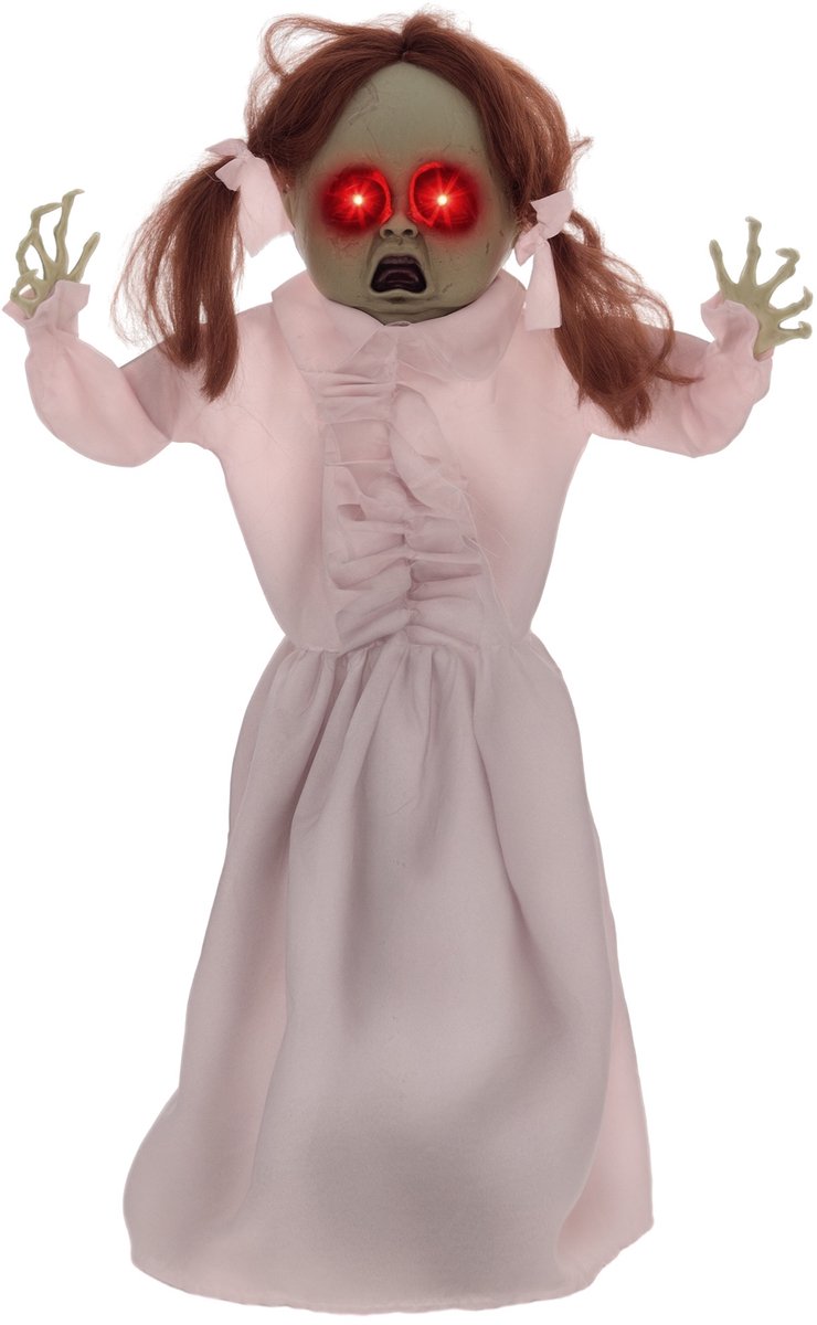 HOMCOM Halloween Decoraties Polyester, Staal 50L x 15B x 76H cm Roze