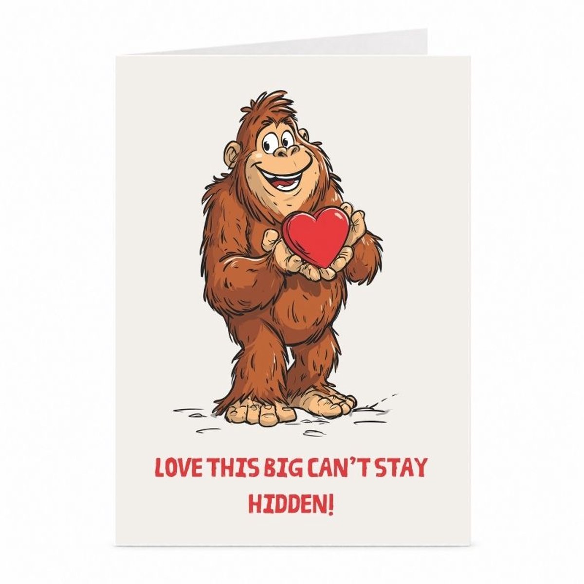 Bigfoot - Valentijnskaart - JustTheCardGuy - A6 met envelop