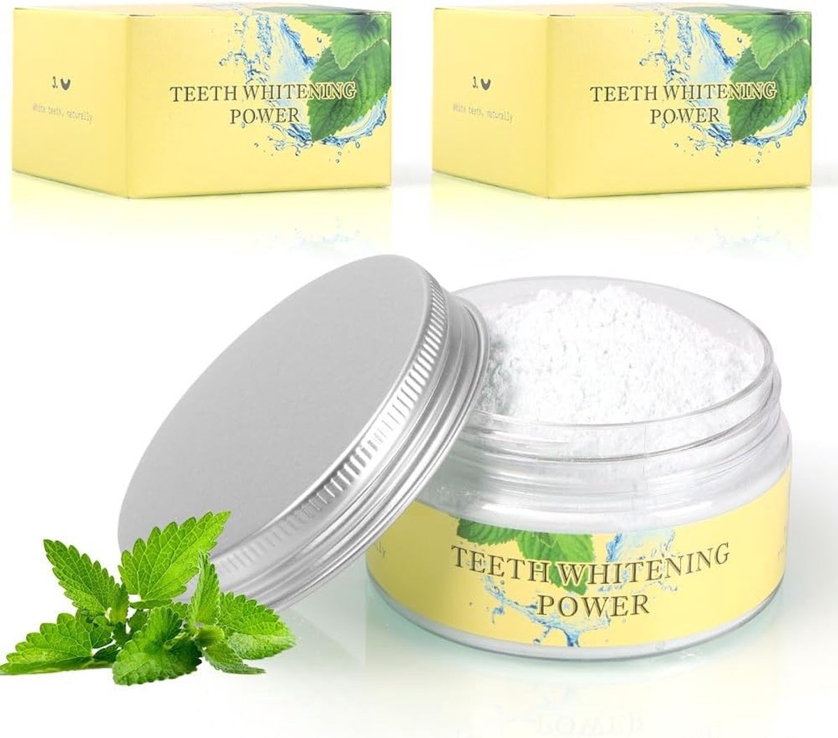 Tandenpoeder voor Wittere Tanden, 2 Stuks, 30g - Effectieve Tandenbleking en Mondverzorging